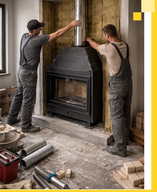 Изготовление и монтаж закрытых каминов в Кисловодске под ключ