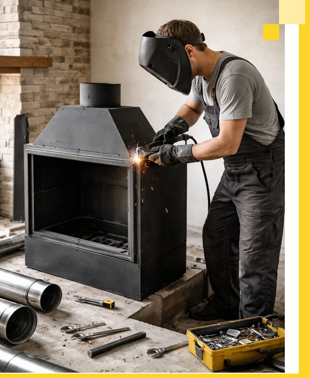 Продажа и установка металлических каминов в Кисловодске под ключ