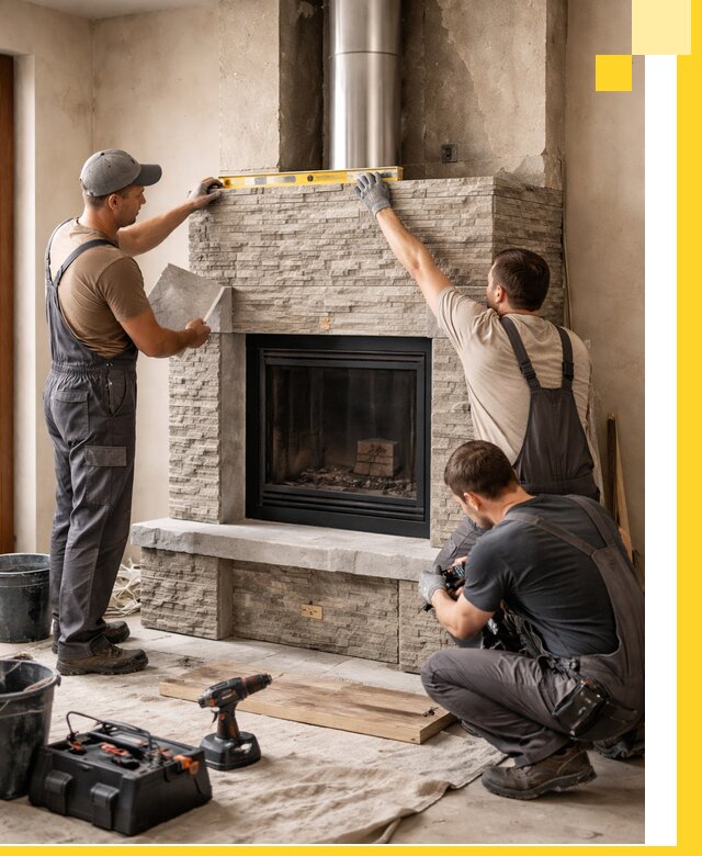 Профессиональный монтаж каминов под ключ в Кисловодске для дома