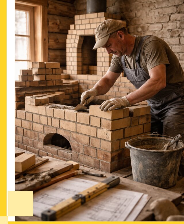 Кладка печей из кирпича в Кисловодске цены от 32082 р. - ЭриданКсл