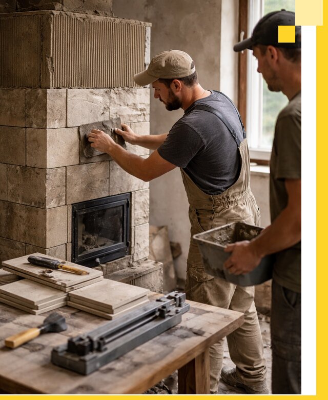 Профессиональная облицовка печей в Кисловодске: керамика и камень