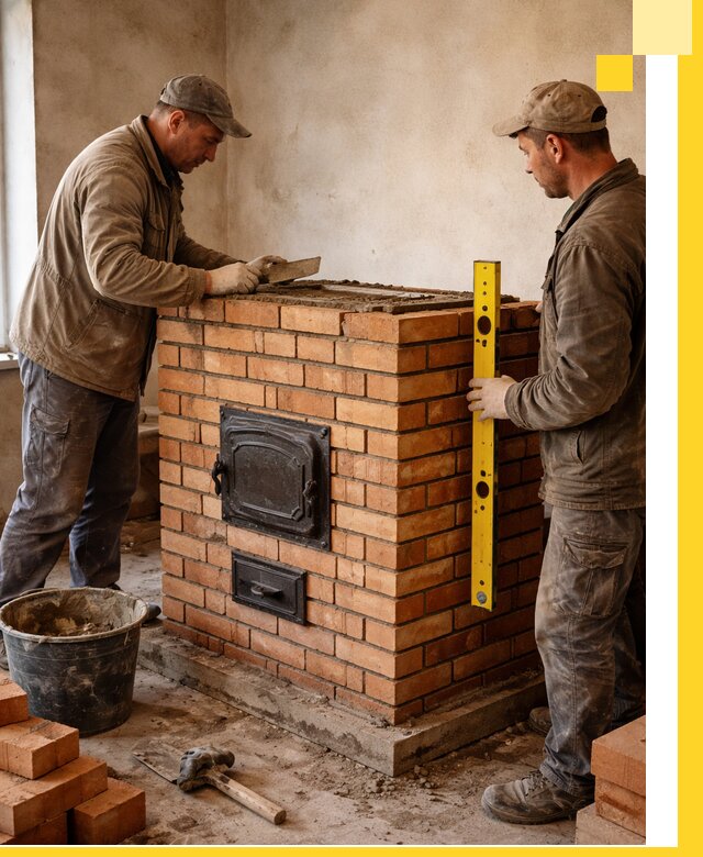 Отопительные печи под ключ в Кисловодске, установка и сборка