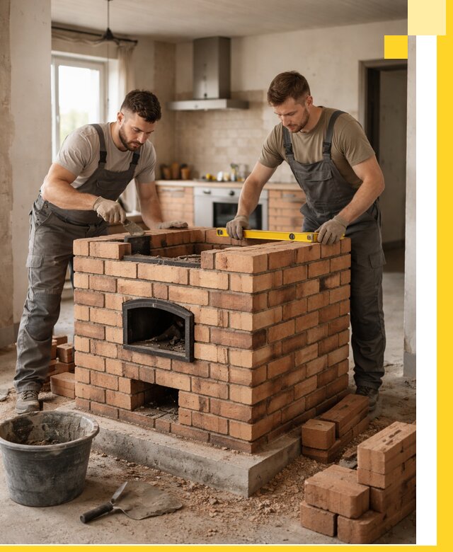 Установка и монтаж печей в частном доме в Кисловодске под ключ