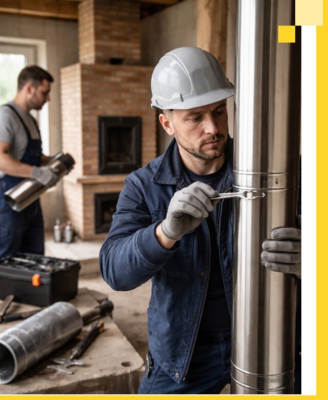 Профессиональный монтаж дымоходов для печей в Кисловодске