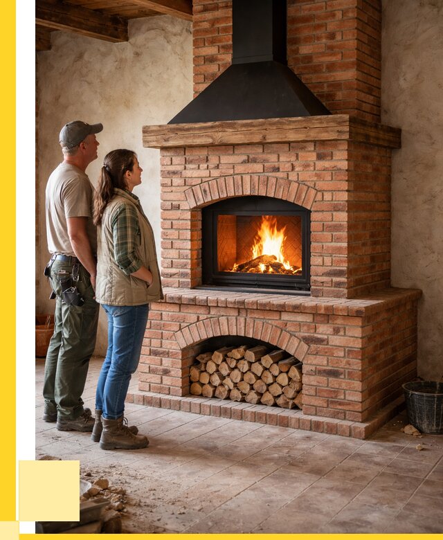 Печи камины из кирпича в Кисловодске от 128328 р. | ЭриданКсл