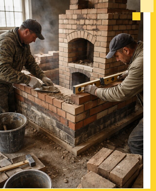 Изготовление и монтаж печей и каминов из кирпича в Кисловодске