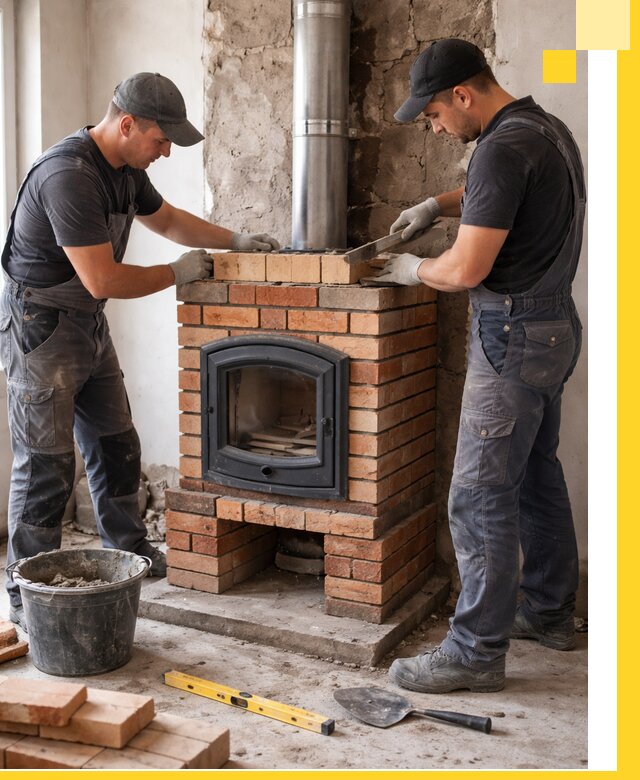 Монтаж печи камина под ключ в Кисловодске с гарантией и пусконаладкой