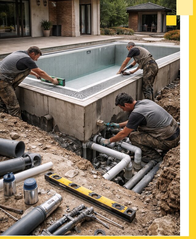 Строительство переливных бассейнов в Кисловодске под ключ