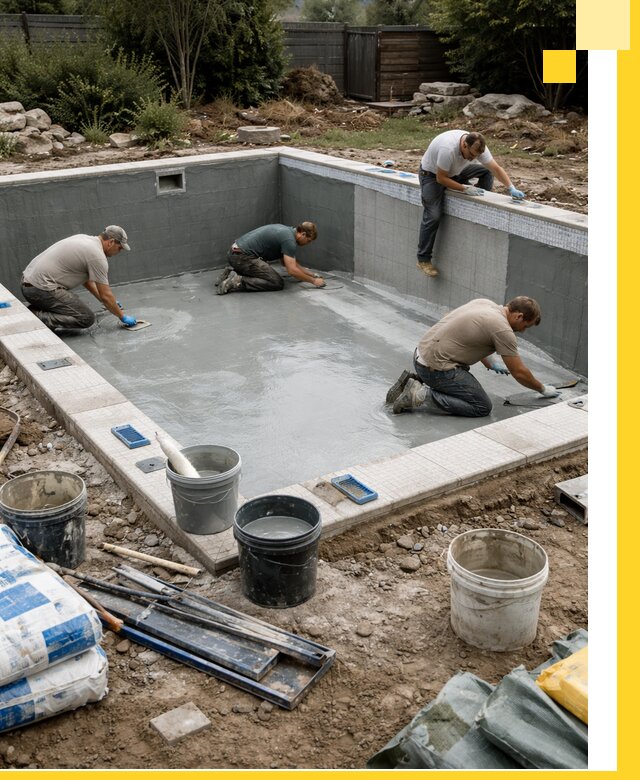 Изготовление и монтаж чаши бассейна под ключ в Кисловодске