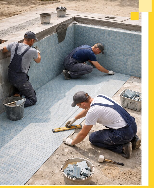 Укладка и установка плитки для бассейнов под ключ в Кисловодске