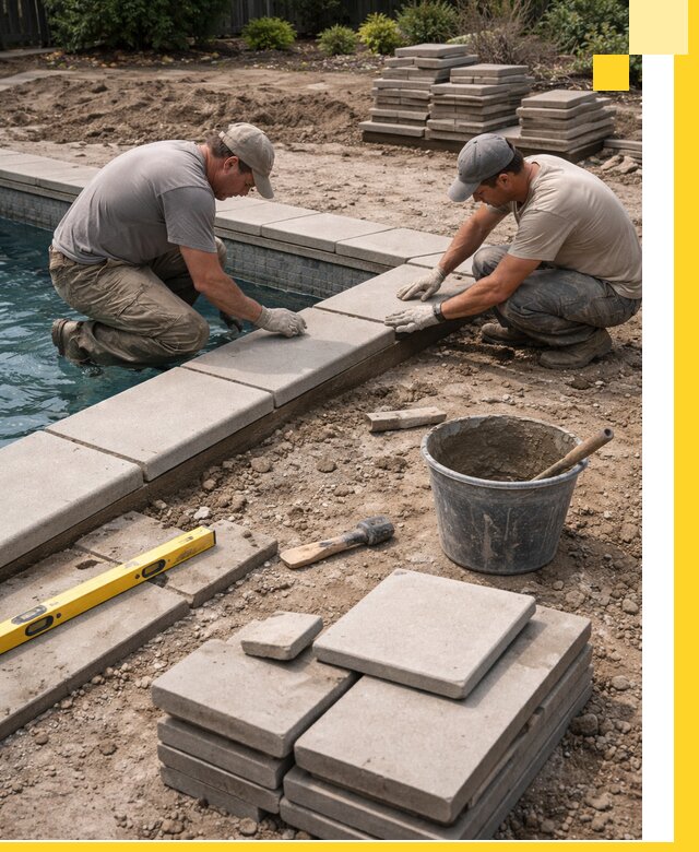 Установка и изготовление копингового камня для бассейнов в Кисловодске