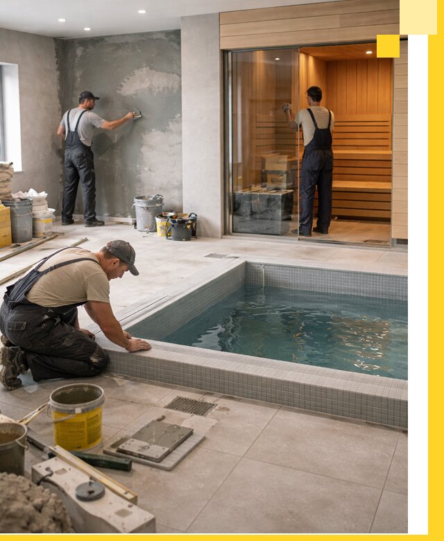 Проектирование и строительство сауны с бассейном в Кисловодске