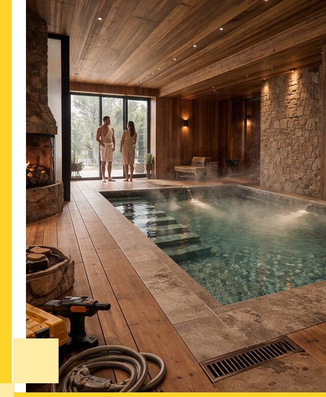 Проекты бань с бассейном под ключ в Кисловодске от 80205 р., ЭриданКсл