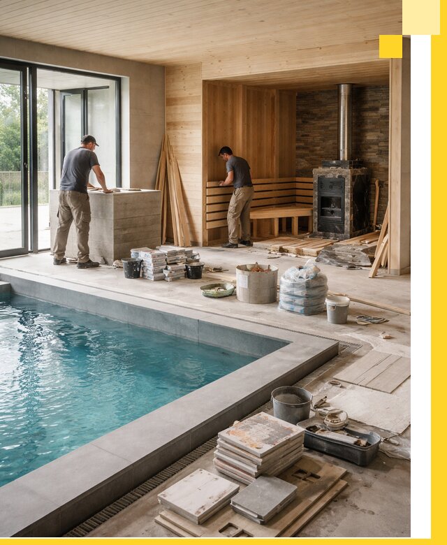 Проектирование и строительство бань с бассейном в Кисловодске