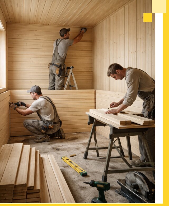 Обшивка саун в Кисловодске из натуральной древесины под ключ