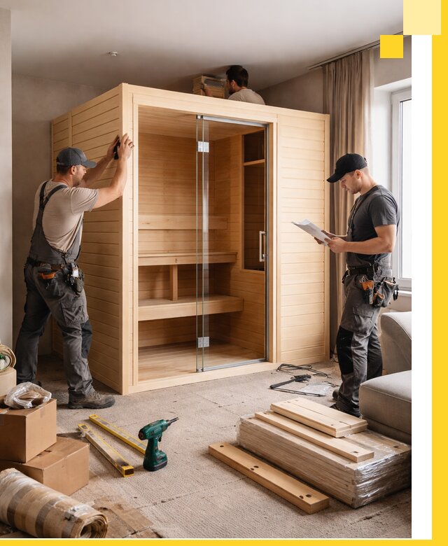 Установка и благоустройство саун в квартире в Кисловодске