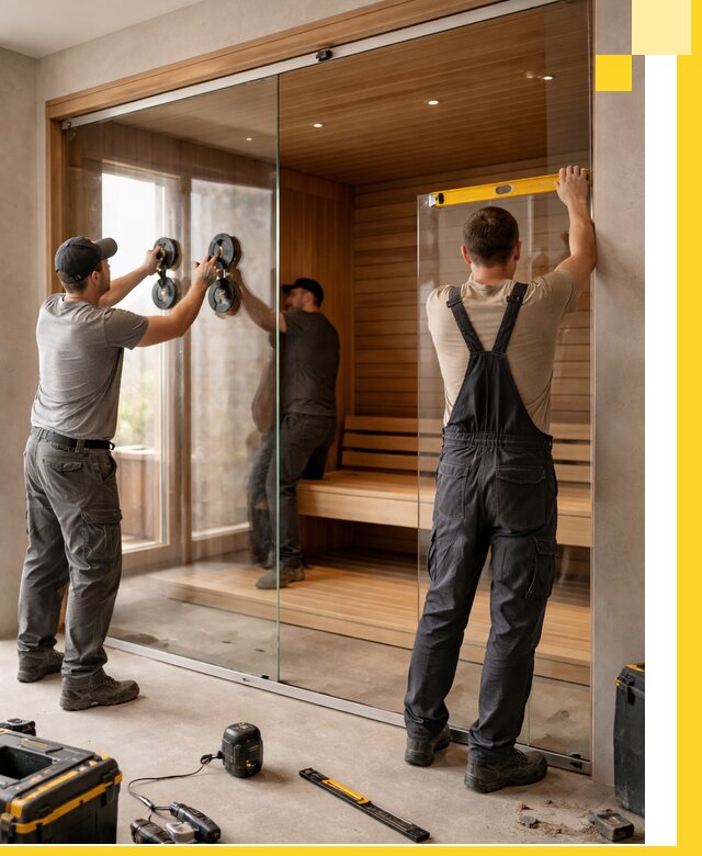 Производство и монтаж стеклянных саун под ключ в Кисловодске