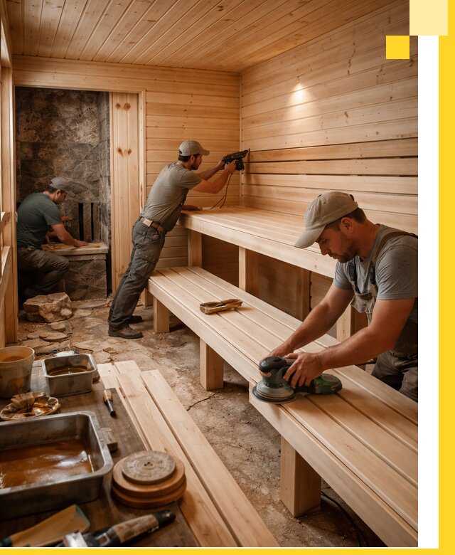 Профессиональная отделка бань в Кисловодске под ключ, с гарантией