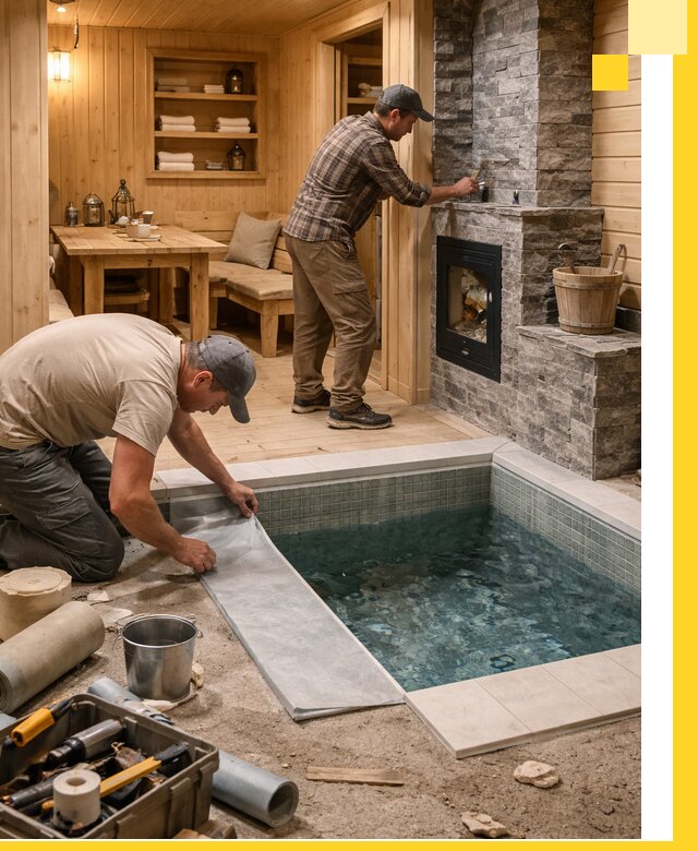 Строительство бань с комнатой отдыха под ключ в Кисловодске