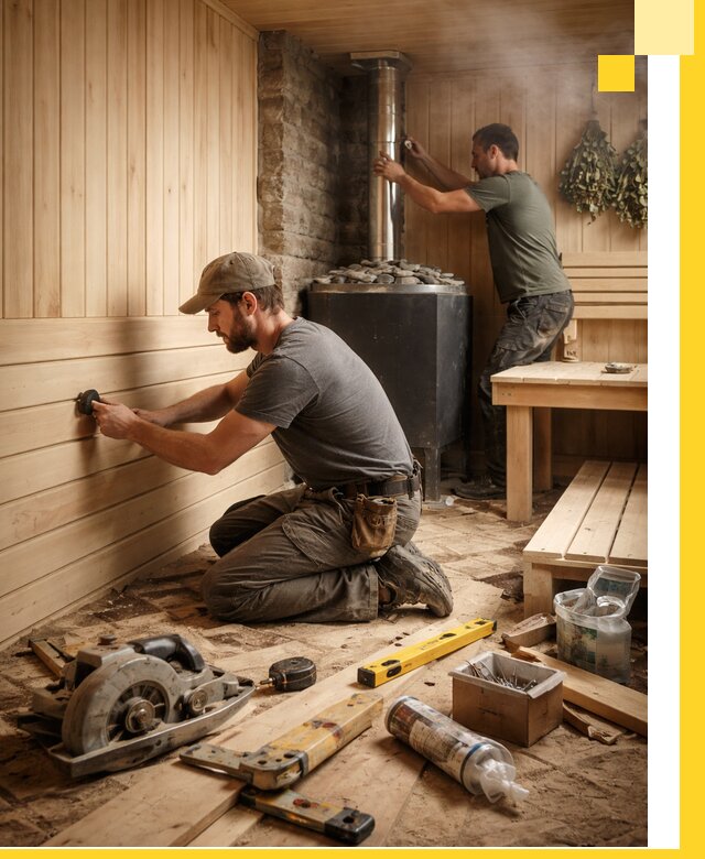 Полное строительство и оснащение парных под ключ в Кисловодске