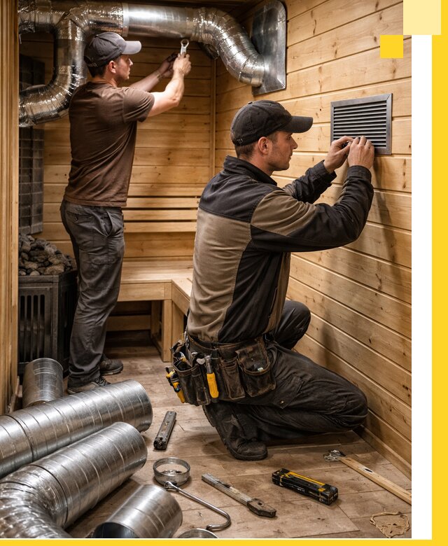 Проектирование и монтаж вентиляции бани в Кисловодске под ключ