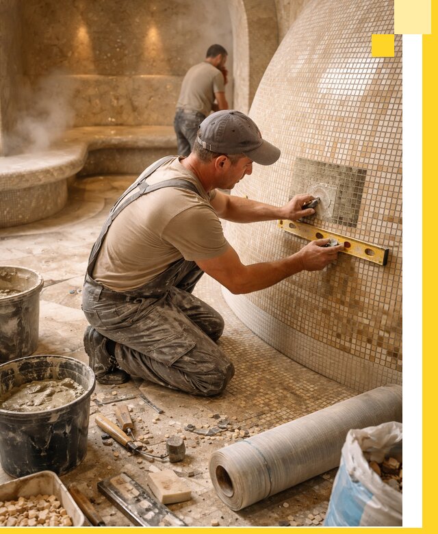 Хамам под ключ в Кисловодске: проектирование, строительство, отделка