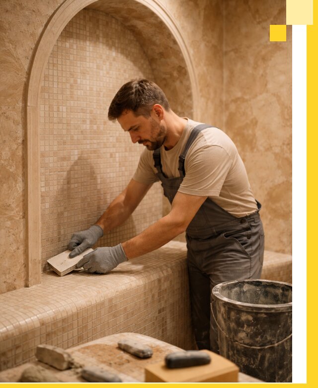 Профессиональная отделка хамамов с мозаикой под ключ в Кисловодске